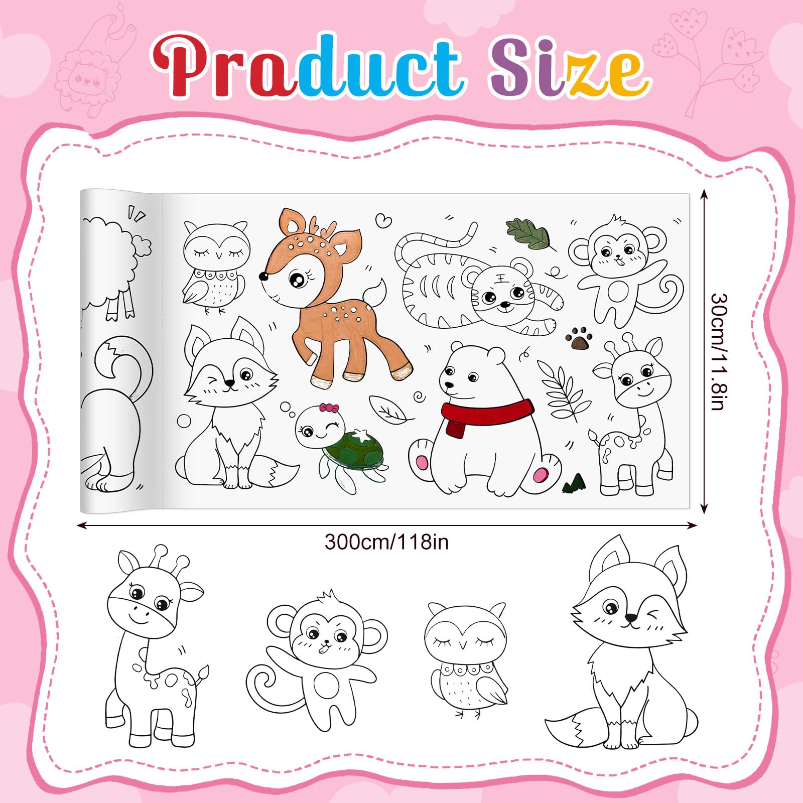 Coloring Paper Rolls for Kids - 2 Pack -2