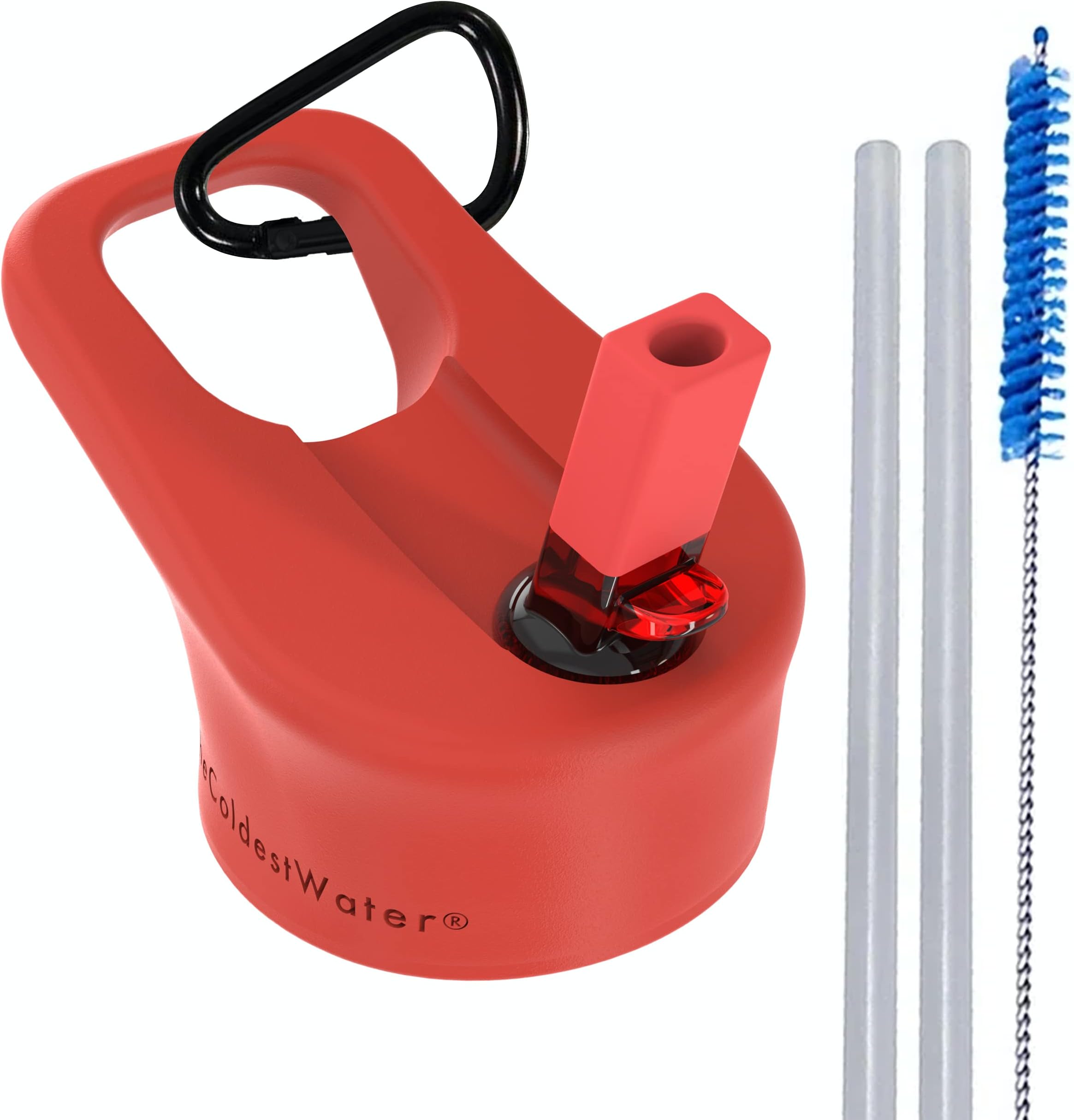 The Coldest Water Insulated Standard or Wide Mouth Size 2.0 - Hydro Sports Straw Cap Flip Top Lid - Multi Compatible with Standard Flask Mouth Size Stainless Steel Water Bottles