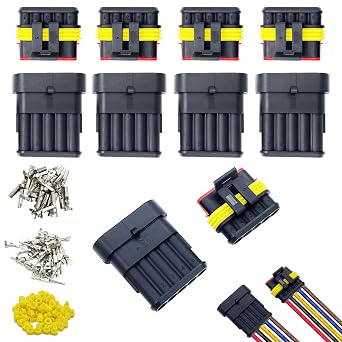 5 Kit 5 Pin Connector Automotive Electrical Waterproof 5 Wire Connectors