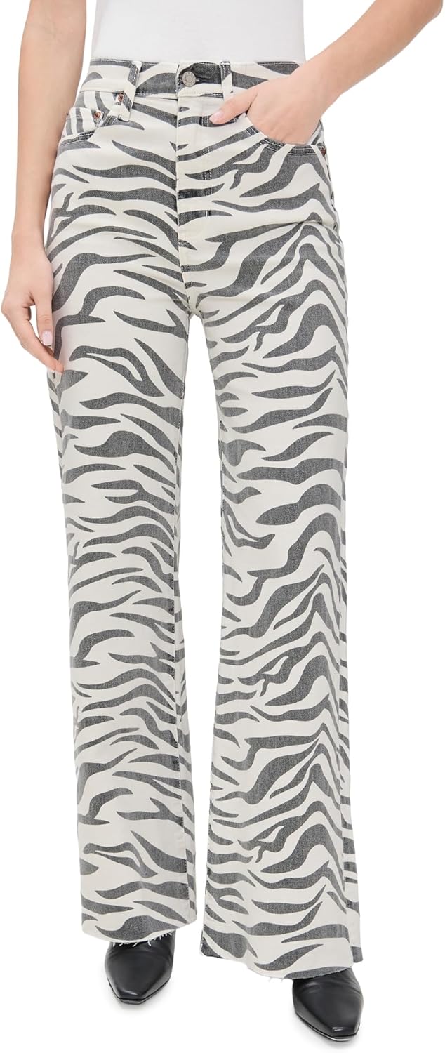 DAZE Women's Far Out High Rise Wide Leg Jeans