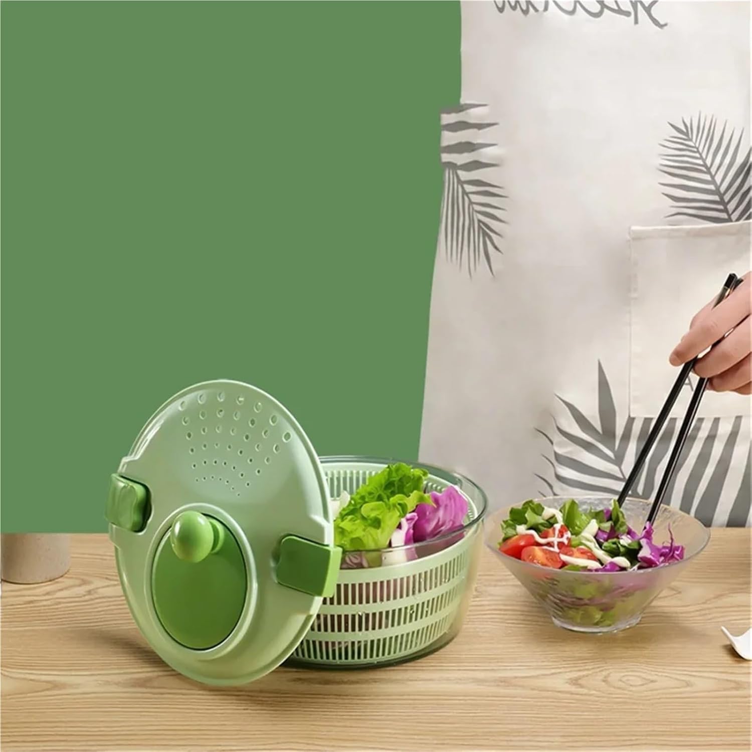 Multi-Functional Salad Spinner & Vegetable Dryer - Efficient Lettuce & Fruit Washing Tool For Your Kitchen