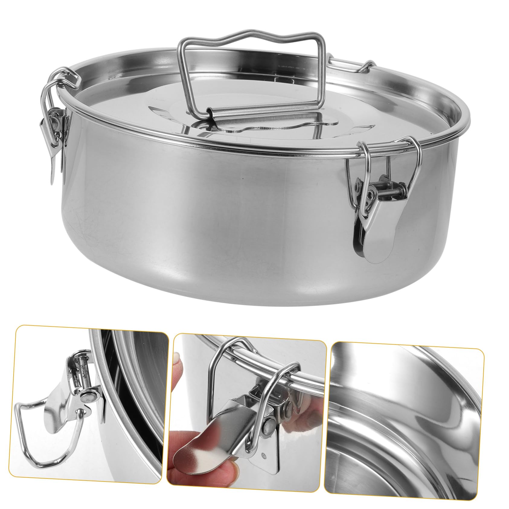 Molde Olla Vaporera de Acero Inoxidable para Flan con Tapa Resistente y Fácil de Usar, Adecuado para Hornear Flanes y Mariscos en Cocina