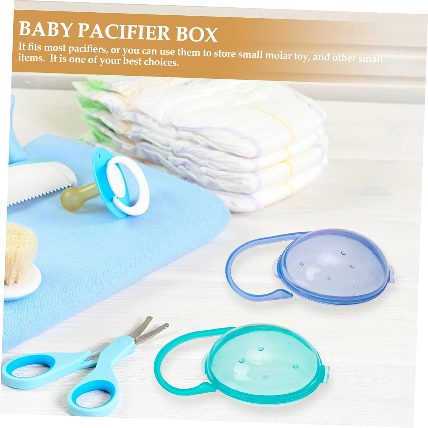 BESPORTBLE 16pcs Pacifier Holder Case Compact Pacifier Carrying Box for Travel Safe Storage