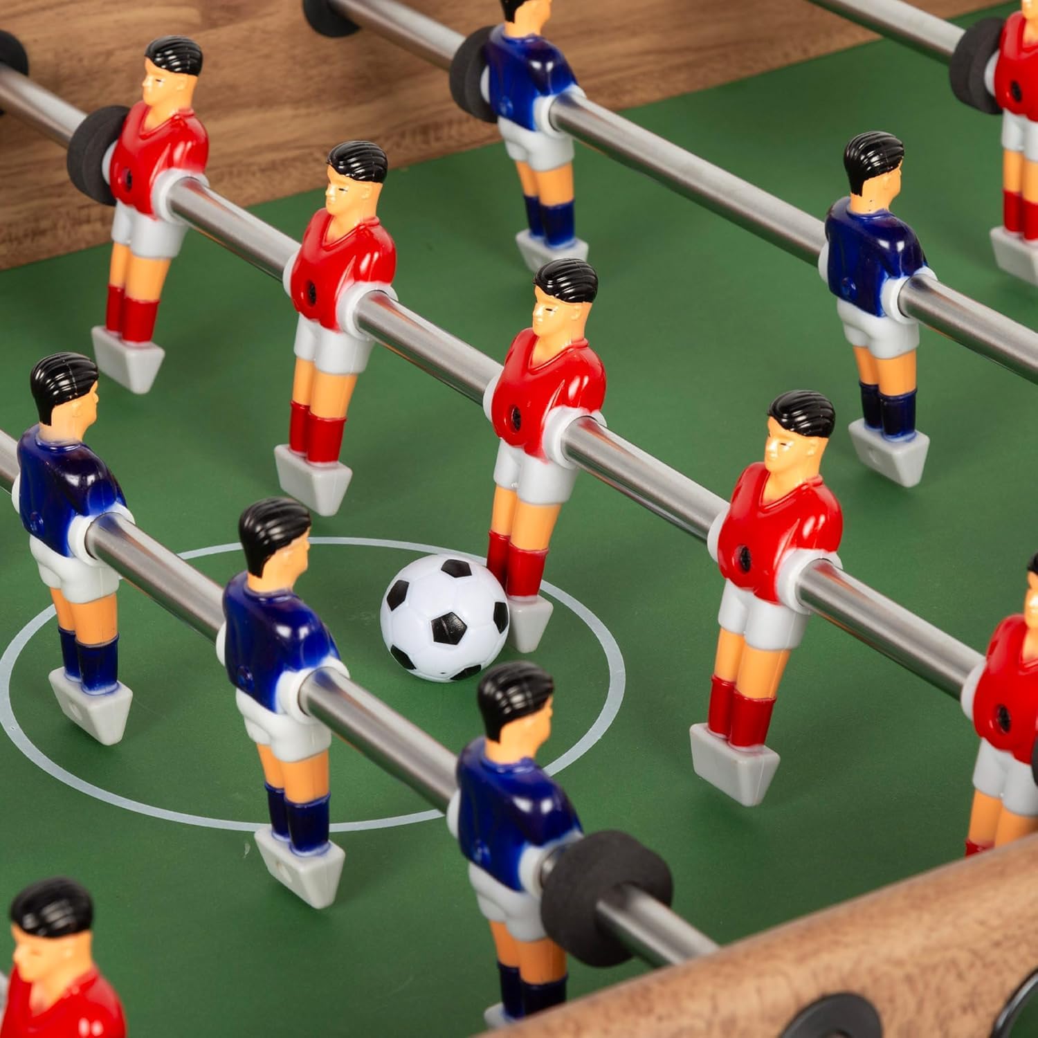 ColorBaby 85432 CB Games Tischfußball für Kinder und Erwachsene, aus robustem Buchenholz, Metallbeine, manuelle Markierungen, 2-4 Spieler, 121 x 61 x 81 cm, Tischfußball, Fußballspiele für Kinder