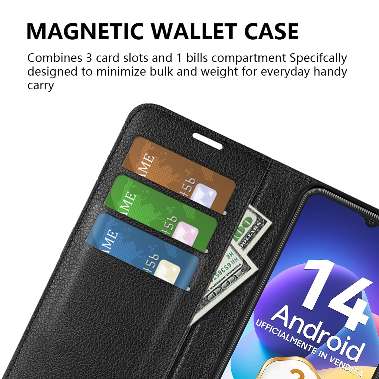 MOJIA Coque pour Blackview Wave 8C / Wave 8 / Oscal Flat 2 / 2C, Étui Housse Portefeuille en Cuir PU de Qualité Supérieure, Flip Case avec Fonction