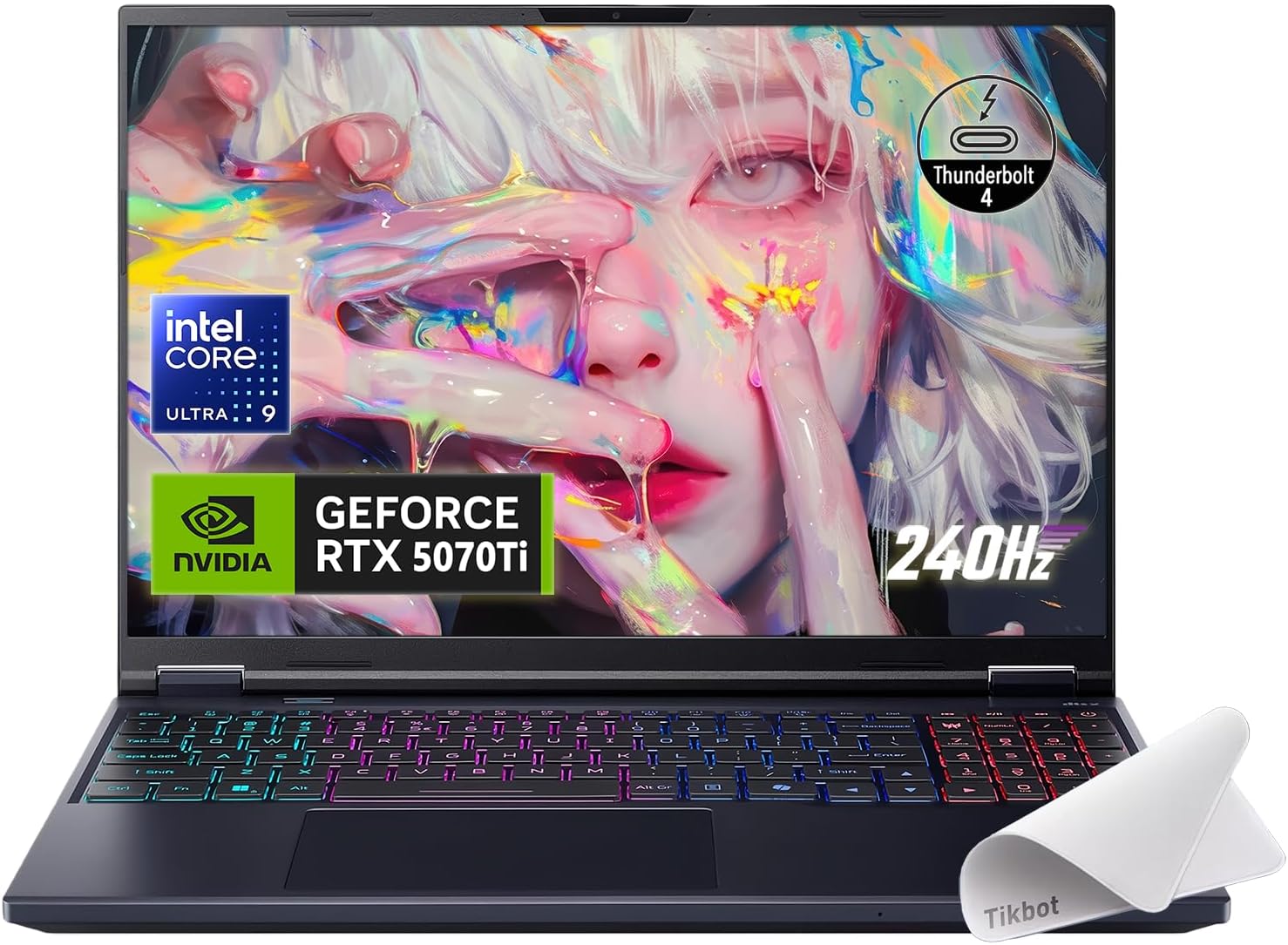 acer Predator Helios Neo 16S AI Gaming Laptop 16″ 2560×1600 OLED 240Hz (100% DCI-P3) Intel 24-core Ultra 9 275HX 32GB RAM 1TB SSD GeForce RTX 5070 Ti DLSS4 (Up to 992 AI Tops) Win11 ICP Hub w/Copilot