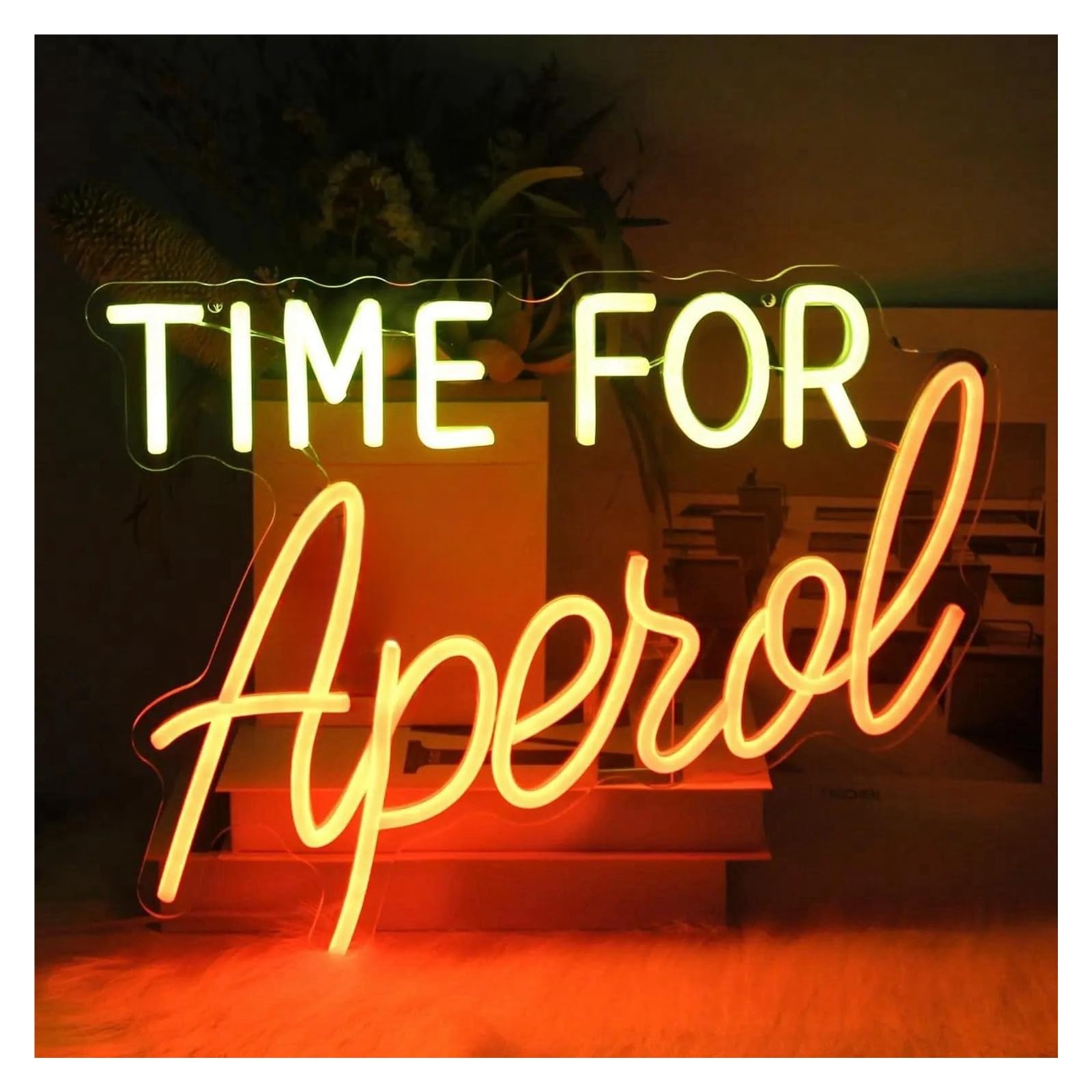 LEMST Signs Lamp Time for Aperol Neon Sign Light for Home Man Cave Bar Store Club Bistro Wall Decor Dimmable USB Powered Lamp 40cmx31.5cm