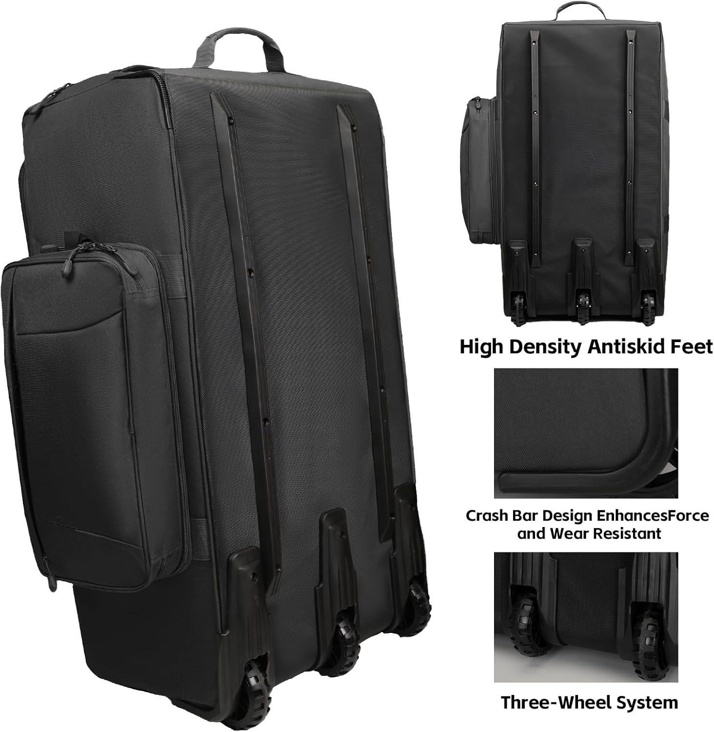 120L 3-Wheel Rolling Duffle Bag - Heavy Duty Military Deployment Bag, Durable Wheeled Duffle Luggage for Travel, Camping & Outdoor Adventures - Image 7