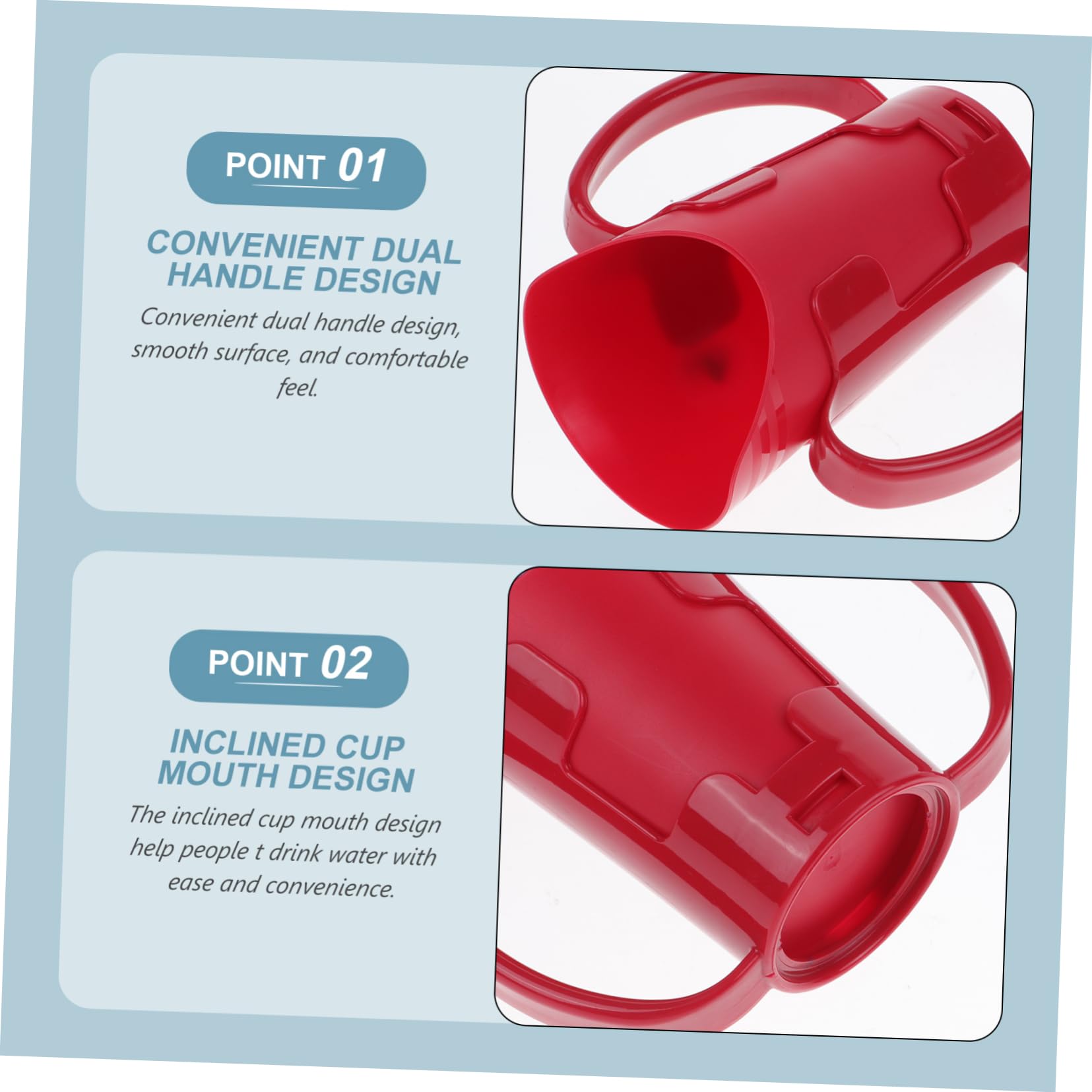 5pièces Gobelet De Soins Pour Personnes Âgées Tasse De Réhabilitation Avec Bec Incliné Mug Anti-éclaboussures Pour Alimentation Et Hydratation Patients Alités