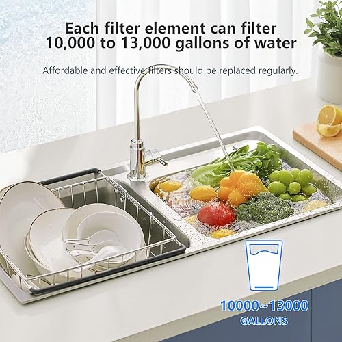 Miniatura 7 de BLUERISE Filtro de agua de 5 micrones de 10 x 2.5 pulgadas de repuesto para sedimentos para toda la casa, cartucho de repuesto para filtro de agua