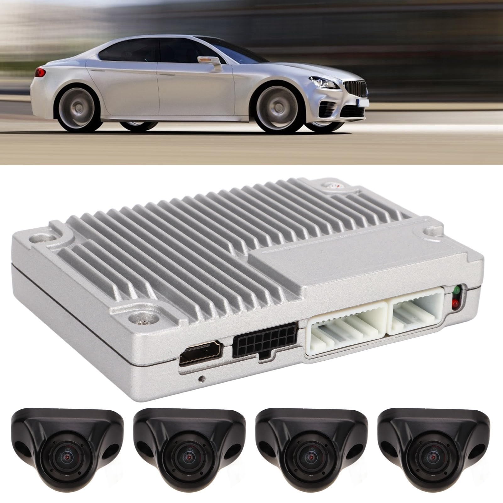 de Visión Envolvente de 360 ​​Grados con Cámaras de 4 Vías, Kit de Cámara DVR para Coche, Accesorios de Conducción Panorámica para Seguridad en el Estacionamiento