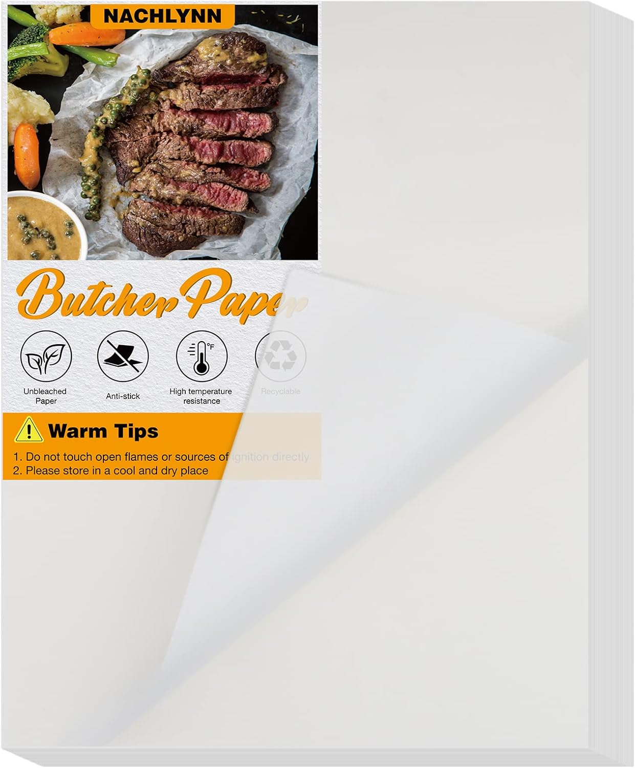 NACHLYNN 60 Pieces Butcher Paper White for Sublimation