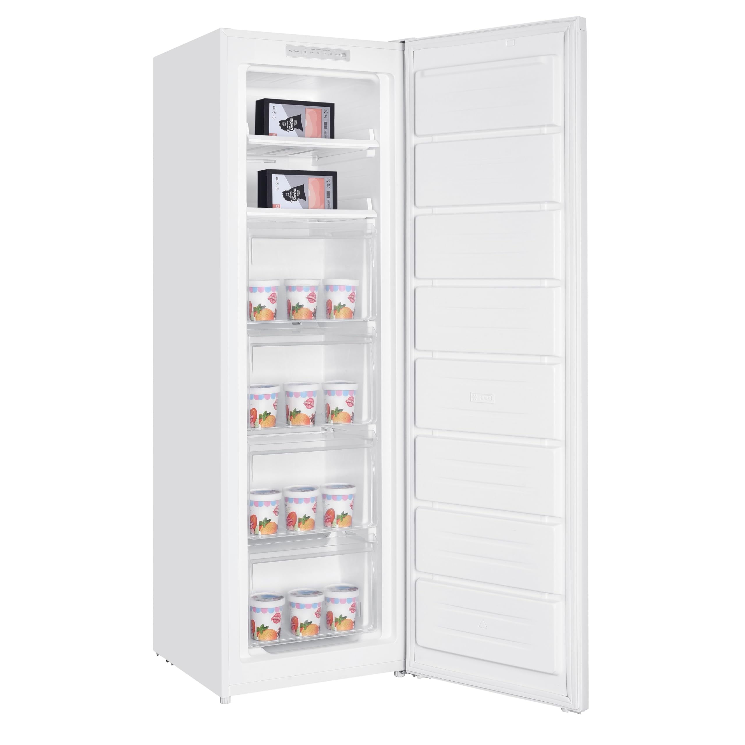 Teknix TFF1715W Freestanding Tall Freezer - Upright with 204L Capacity - Frost Free - Suitable for Outbuildings - Reversible Door - 6 Large Drawers - White, H171.0 x W55.0 x D60.0 (cm) — view 8