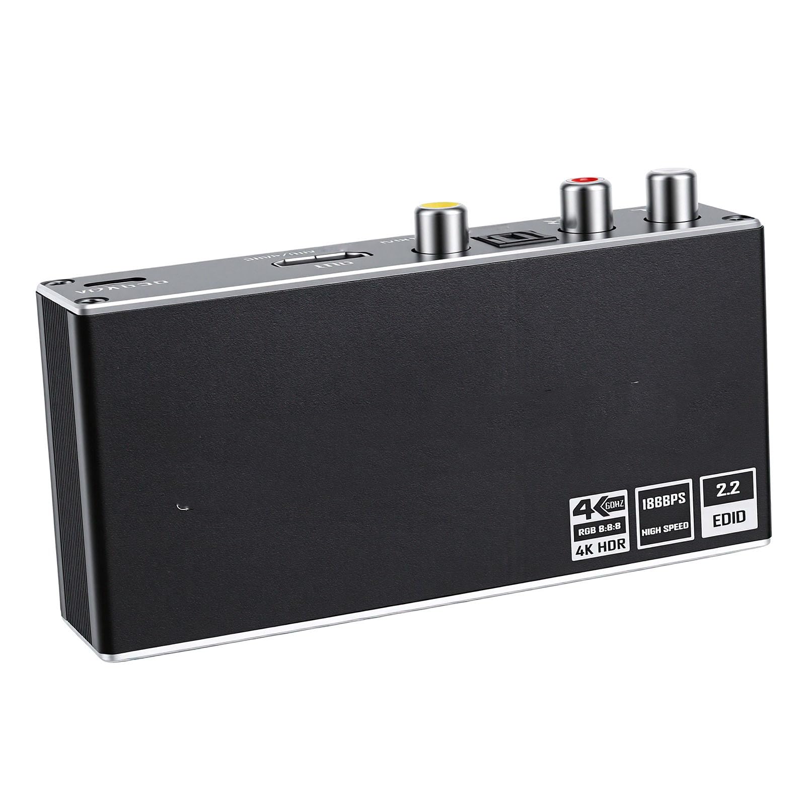 Tangxi Switcher HDMI 2.0 2 in 1 Uscita, Splitter HDMI ARC con Supporto Estrattore Audio 4K 60Hz, per HDTV, con Telecomando