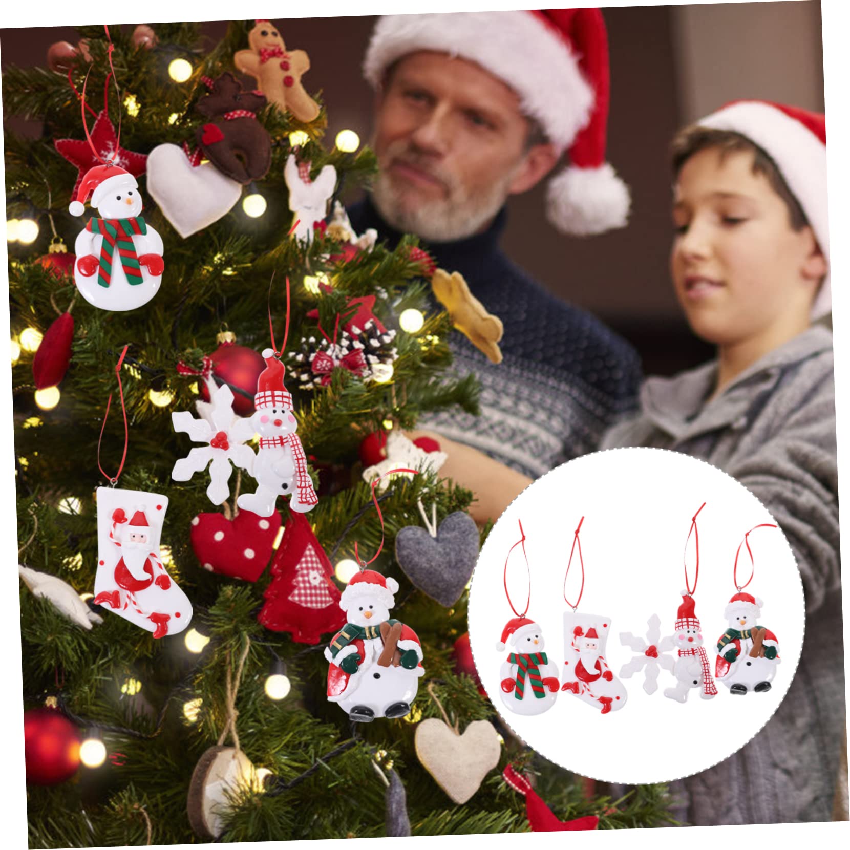 PRETYZOOM 3 Set Di Mini Decorazioni Natalizie in Feltro Per Albero Di Natale Ornamenti Da Appendere Pendenti Decorativi Riutilizzabili Per Decorazioni Per Albero Di Natale 4 Pezzi * 3