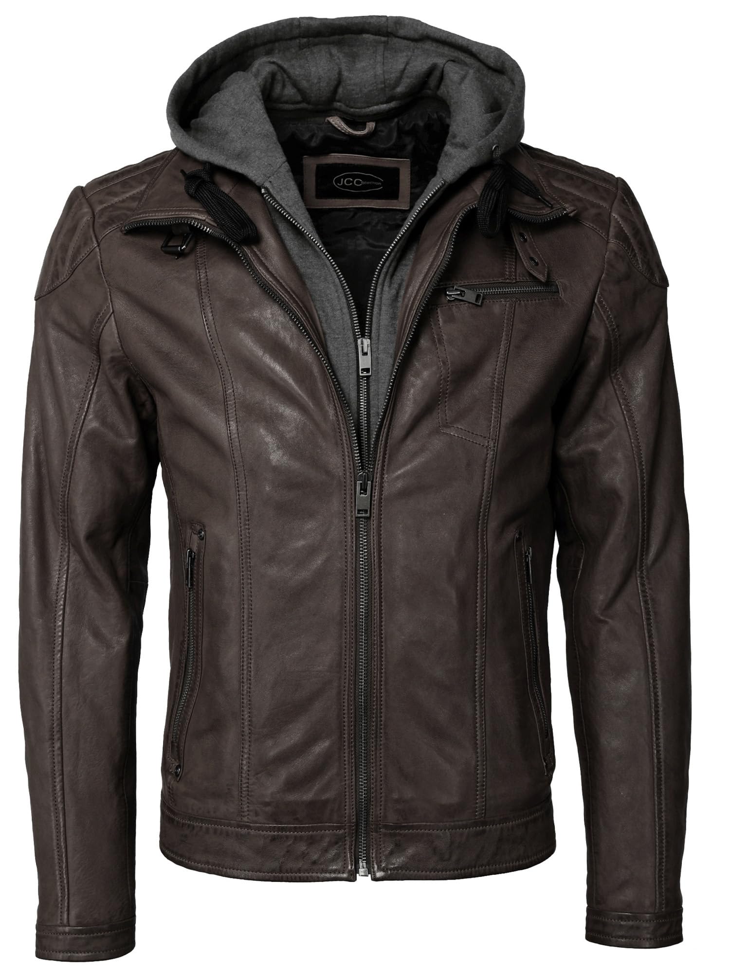 JCC Lederjacke Lederjacke Kapuze – Produktbeschreibung