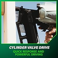 Vista 8 de Clavodora estructural Metabo HPT, clavadora neumática de potencia preferida por profesionales y herramienta de marco para pisos, cubiertas de techo