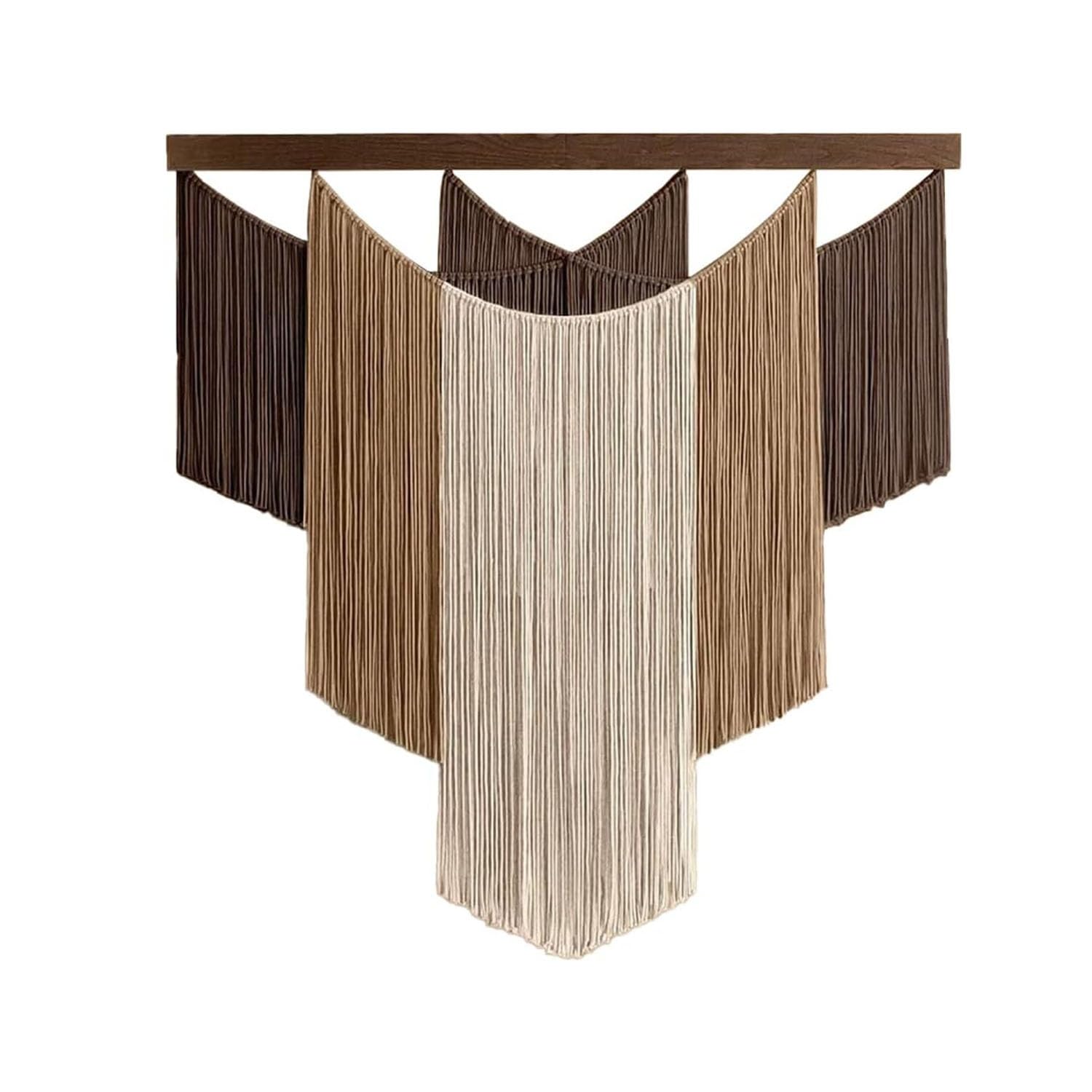 champracer Arazzo da parete grande macramè, fatto a mano, 100 x 80 cm, decorazione da parete, per decorazione bohémien, per appartamenti, camera da letto, soggiorno, galleria (marrone)