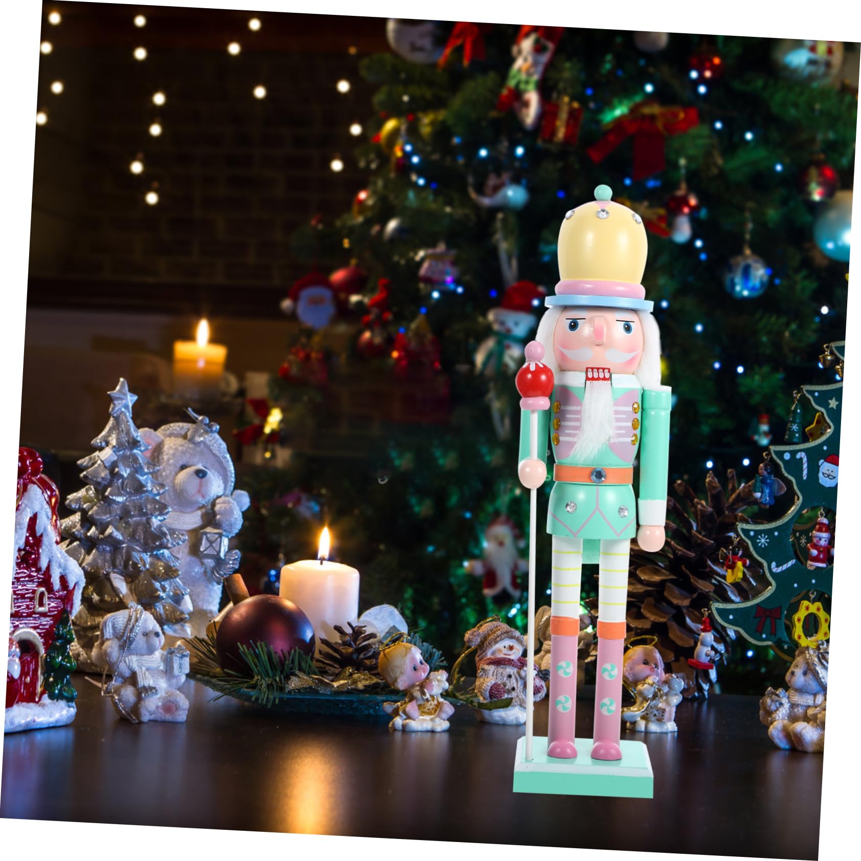 Didiseaon Schiaccianoci Artigianali in Legno Piccolo Soldato Decorazione Natalizia Ornamento Da Tavolo Per Feste Di Natale