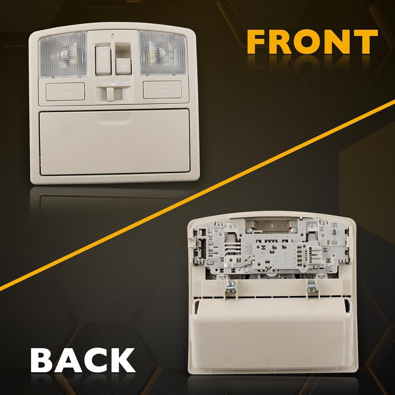 Overhead Console Sunroof Switch LED Assembly for Mazda 3 2010-2013, Upgraded Version Sunroof Switch Console Replace#BBM6-69-970B-75 BBM7-69-97YC-75