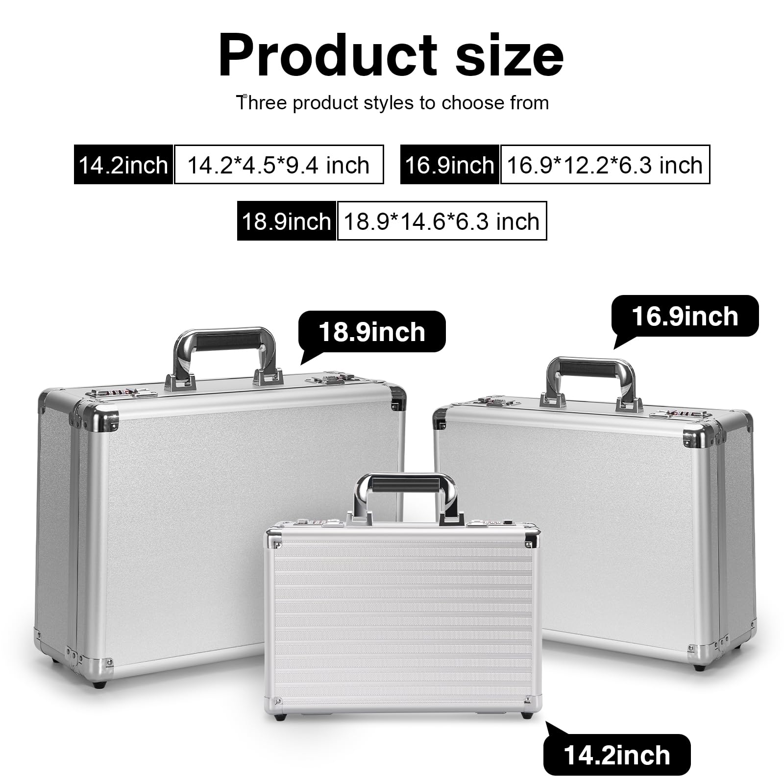 LOCKCURX Contenitore organizer per documenti, 36 x 24 x 11,4 cm, con chiusura a doppia combinazione per contanti, documenti e oggetti di valore, argento