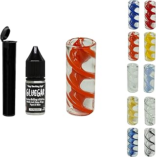 Rollers- Spiral Noodle- Glass Tips-12mm- Variety Colors (RYO Glass Tips) (Orange-12mm)