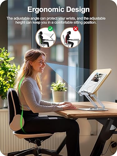 Miniatura 2 de Soporte para libros para lectura, soporte ajustable de 360, soporte plegable para libros, soporte para libros de cocina, soporte para libros de