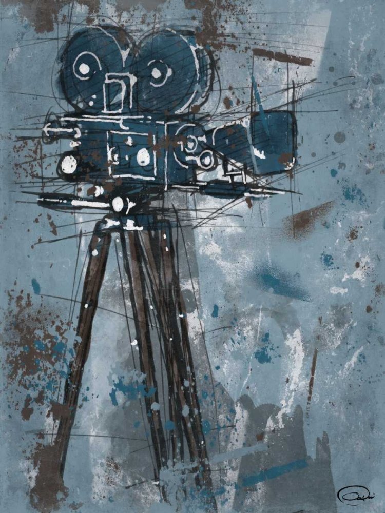 Feeling at home LEINWANDDRUCK im SCHATTENFUGENRAHMEN Film OnRei - Musik vertikale Kunstbilder im Holzrahmen cm_67_X_51