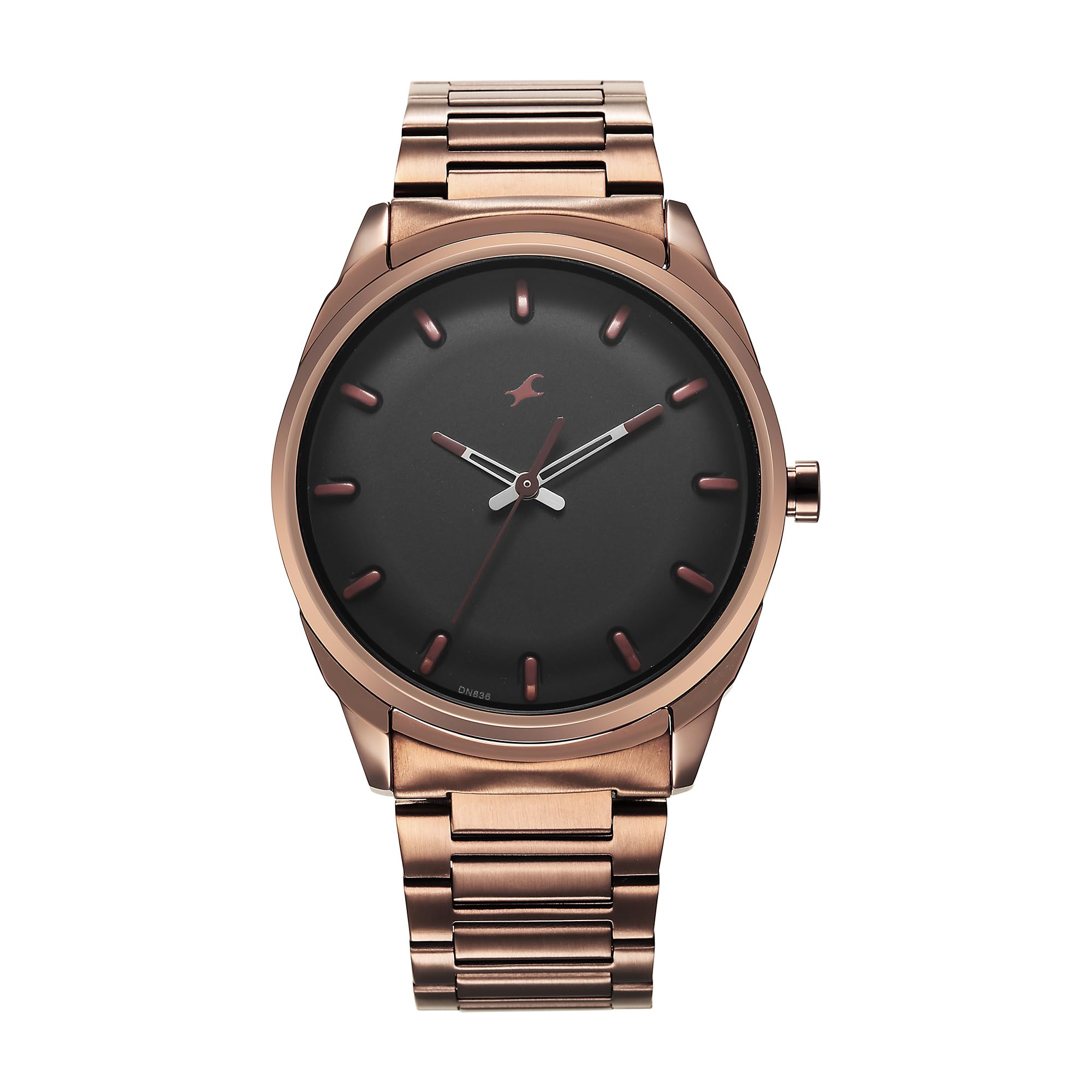 Fastrack Mens Quartz Analog Black Dial Brown Stainless Steel Strap Watch for Guys-3273QM01 (B0CFFST1V4) Amazon Price History, Amazon Price Tracker