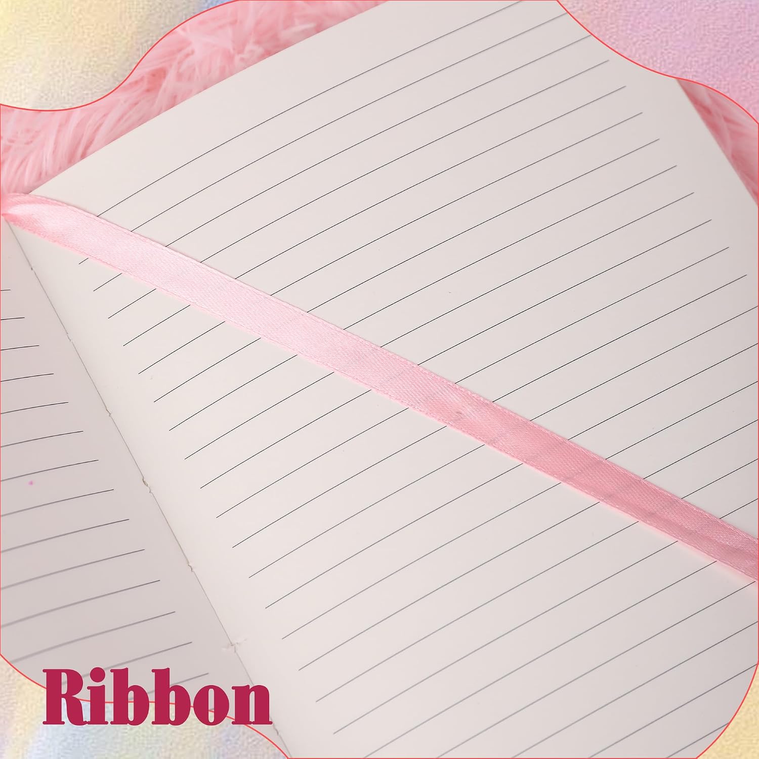 TIEFOSSI Unicorn Glitter Diary for Girls, Fluffy A5 Journal, Ages 6-12 image 5