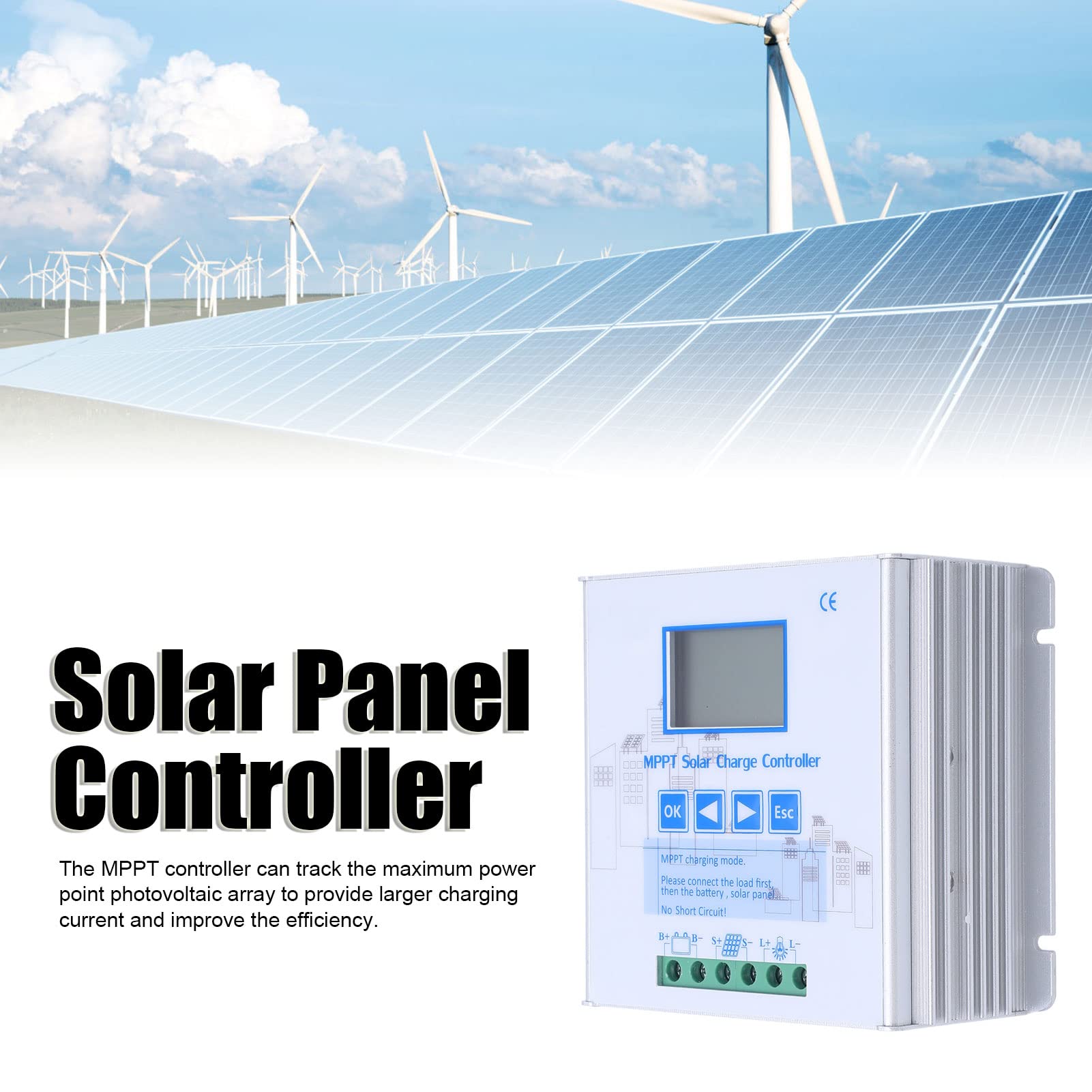 Controlador de Carga Solar MPPT Protección Antirretroceso de Alta