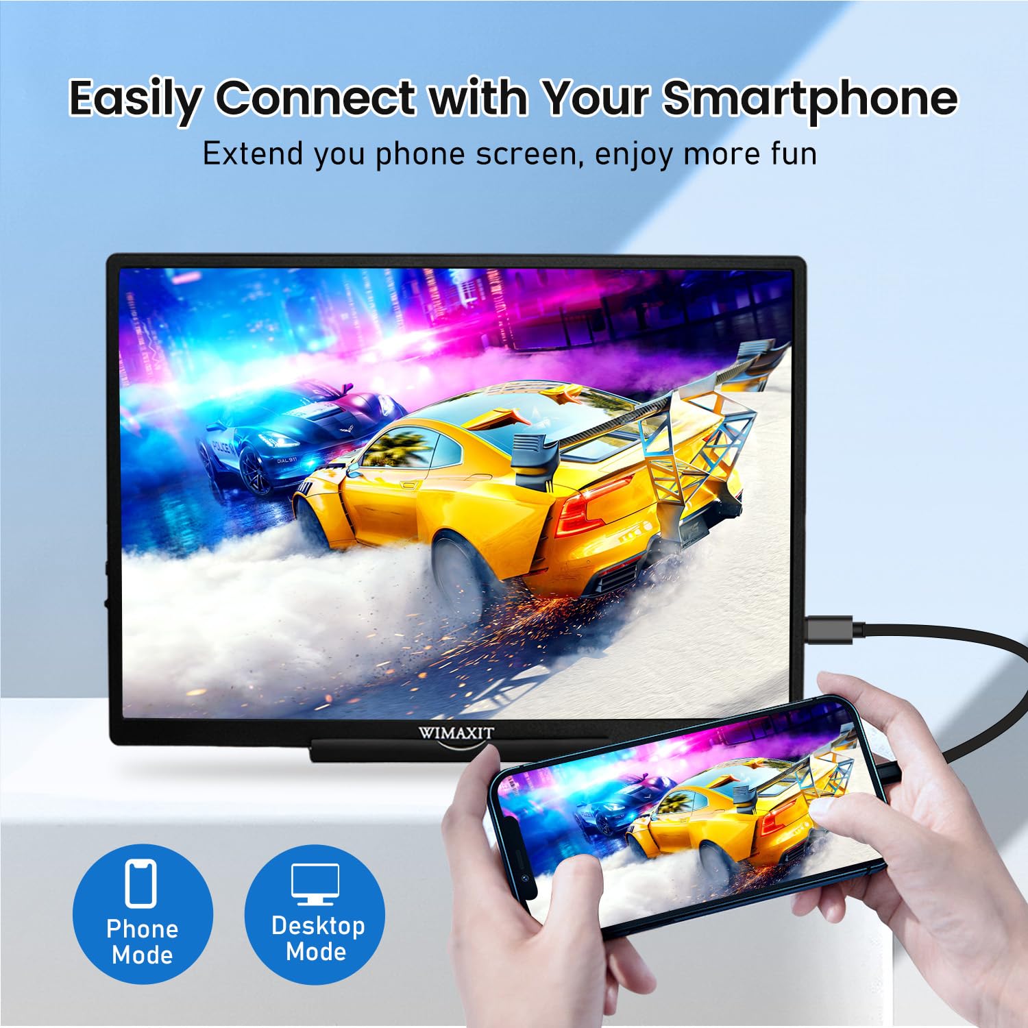 WIMAXIT Monitor de Pantalla táctil portátil de 12 Pulgadas, Monitor VESA Eye Care 70% sRGB IPS HDR Pantalla de Ordenador con 2 Puertos USB C, Mini Altavoces HDMI Dobles con Soporte WIMAXIT Monitor de Pantalla táctil portátil de 12 Pulgadas, Monitor VESA Eye Care 70% sRGB IPS HDR Pantalla de Ordenador con 2 Puertos USB C, Mini Altavoces HDMI Dobles con Soporte