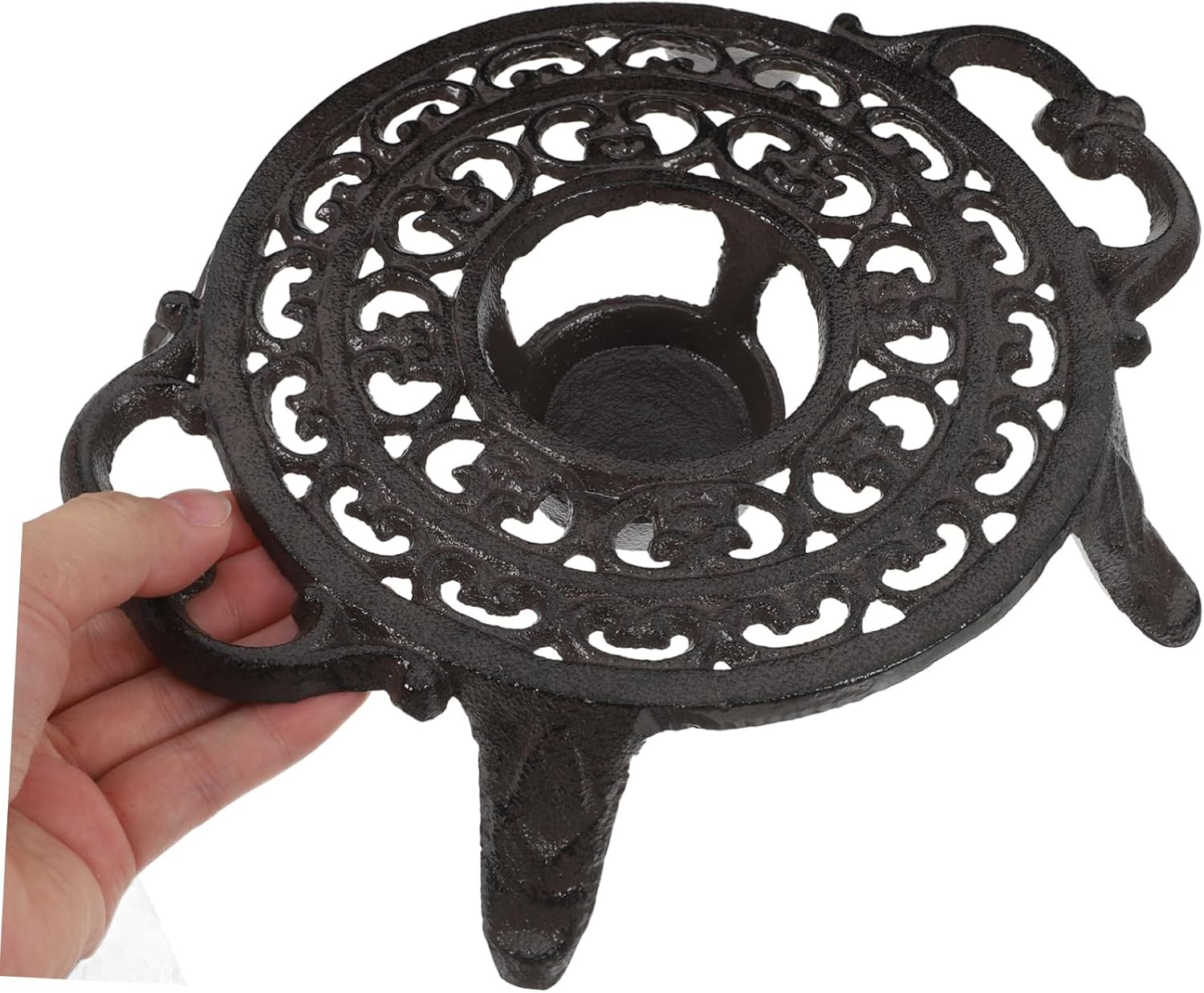 Japanese Cast Teapot Warmer Base Tea Light Holder Tripod Stand for Efficient Heat Retention for Brewing Tea Coffee Decor