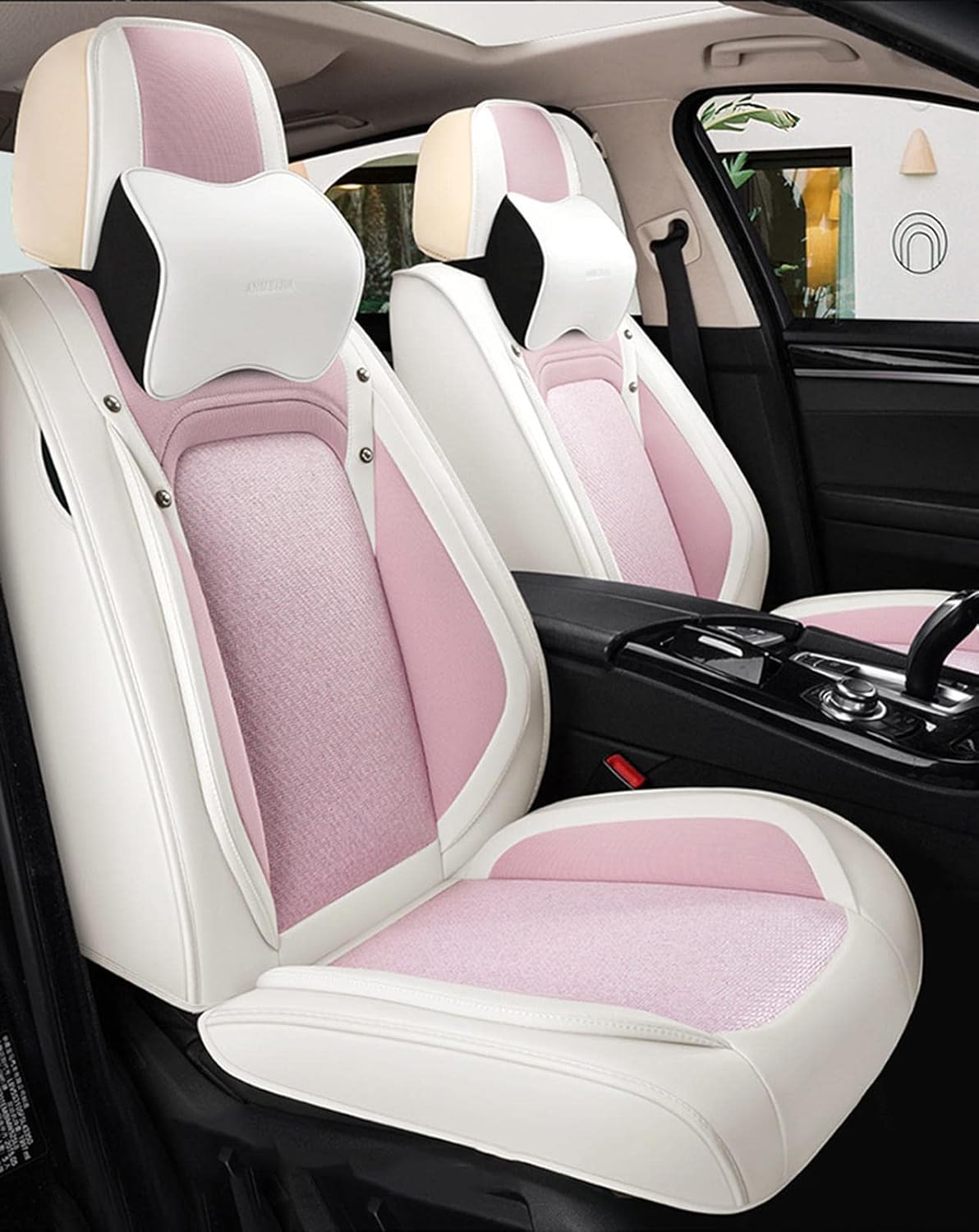 Car Seat Covers Fit,Universal Set Auto Accessory,Car Seat Cover 5-Seats Complete Set All-Weather Use Waterproof Leather Cushion,G