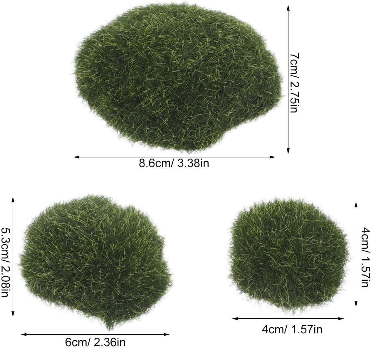 Artificial Moss Stones and Fade Resistant Plastic Foam Material with Realistic Appearance 4pcs Faux Garden Stones for Terrarium and Decorative Fake Moss Arrangements for Floral