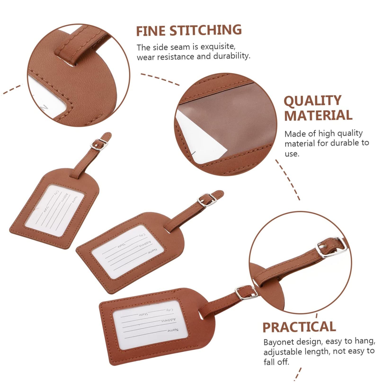 21 Piezas Etiqueta del equipaje kit para hacer bolsas lindas etiquetas de equipaje para maletas maletin escolar estojos escolares etiqueta de viaje etiquetas maletas viaje PU
