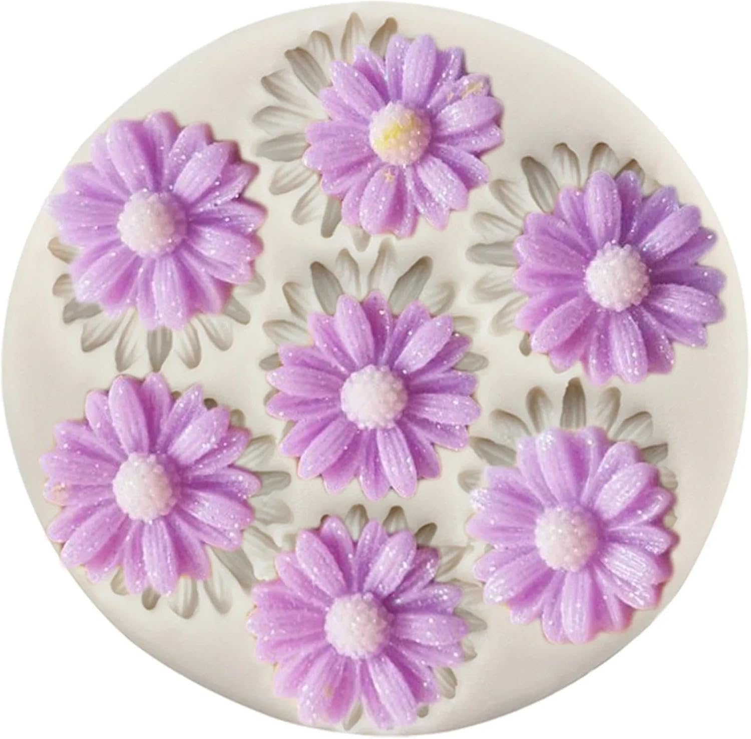 6 Cavity Sunflower Daisy Flower Silicone Fondant Mould for Chocolate Candy Cake Decoration Cupcake Topper Jelly Dessert Ice Cube Sugarcraft Clay Candle Wax Soap Mini Resin Craft Jewelry Mold-image-33