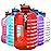 QuiFit Motivational Gallon Water Bottle - with Straw & Time Marker BPA Free Large Reusable Sport Water Jug with Handle for Fitness Outdoor Enthusiasts Leak-Proof (Red,1 gallon)