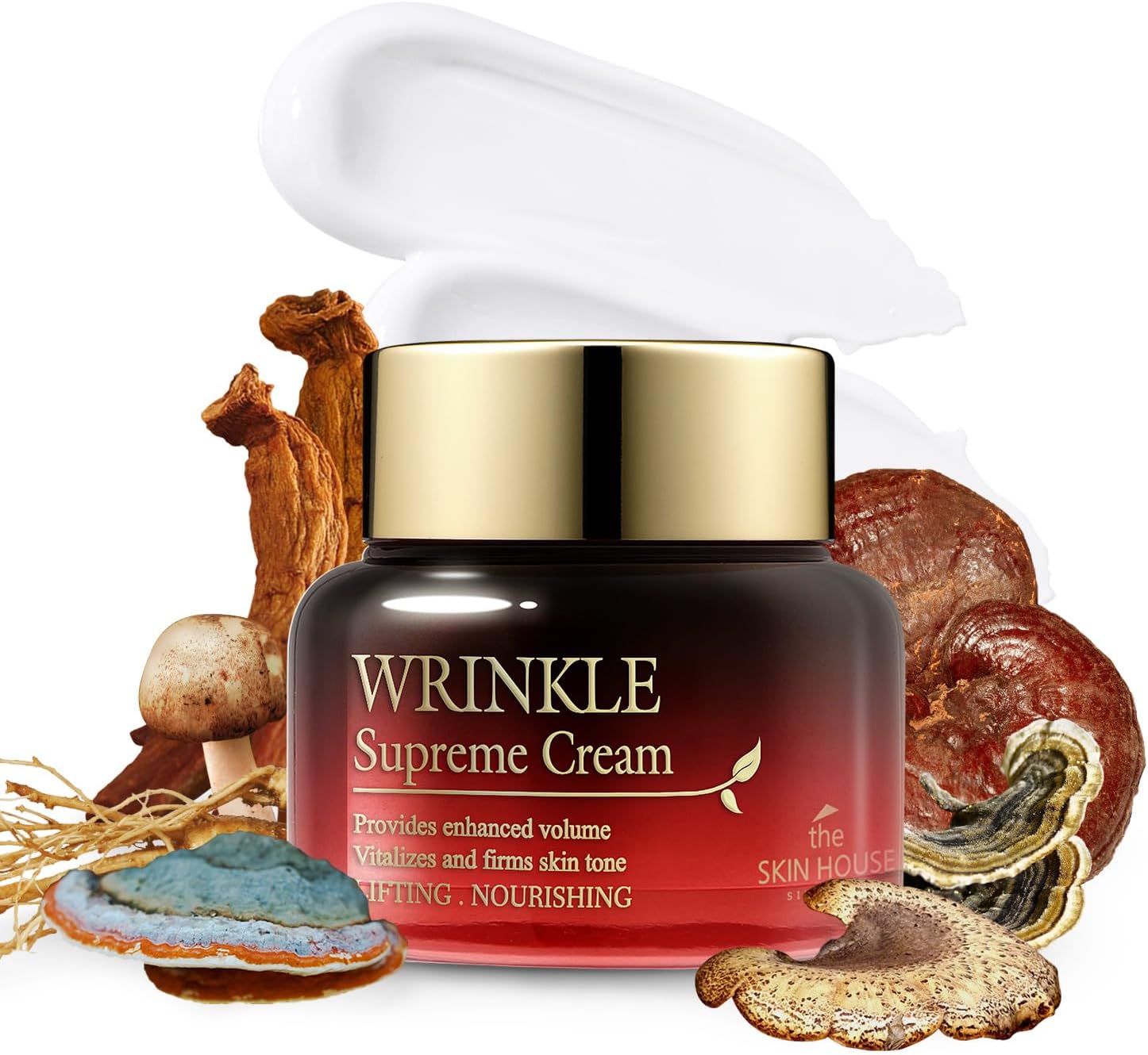 The Skin House Wrinkle Supreme Cream 50 ml Anti-aging face cream with ginseng root and assorted mushroom extracts The Skin House Wrinkle Supreme Cream, 1.7 oz