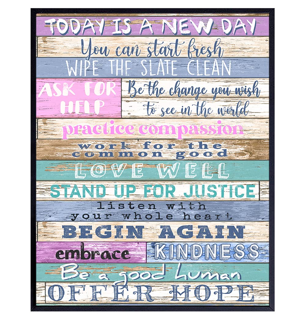 Amazon.com: Positive Quotes Wall Decor - Plaque Sign - Inspirational ...