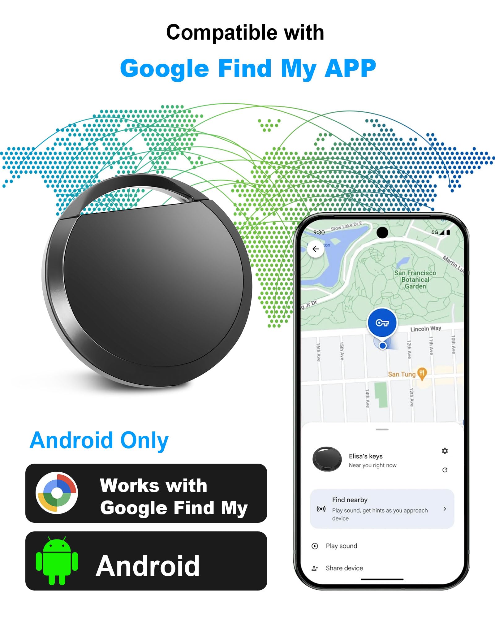 BlueTag Smart Tag - Bluetooth Tracker - Alleen te gebruiken met de 'Zoek mijn' App