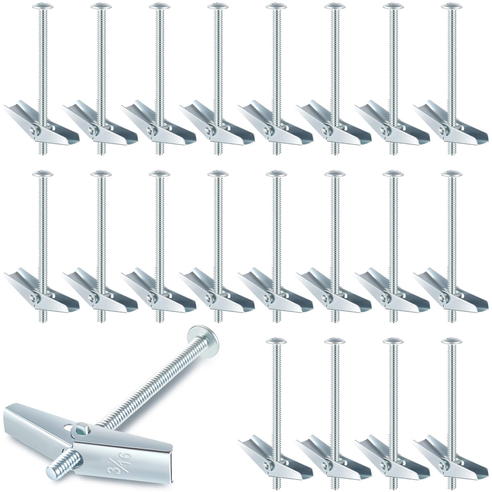Toggle Anchors - 100 Pack for Drywall -25