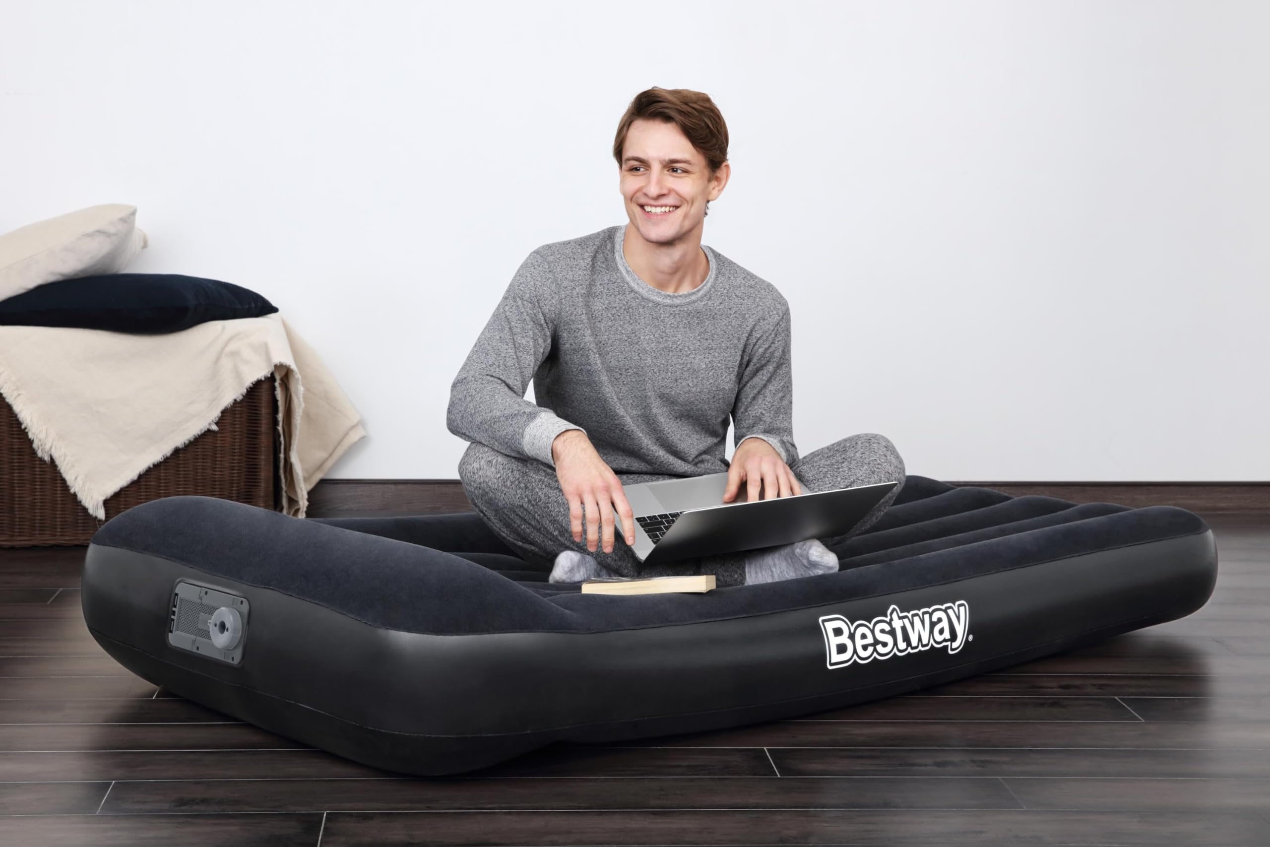 Bestway 67556-3 Materasso Gonfiabile Singolo da 1.88 m x 99 cm x 30 cm con Pompa Integrata