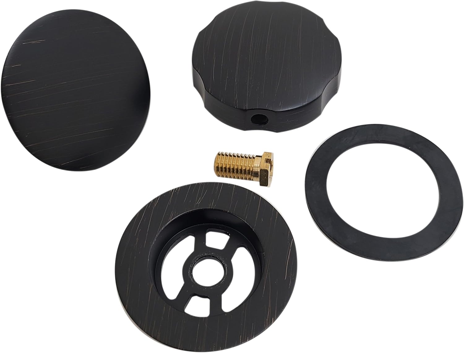 Westbrass A50TE-12A Standard 1-1/2" Replacement Trim for Cable Drive Bath Drain Waste & Overflow Assemblies, Antique Bronze