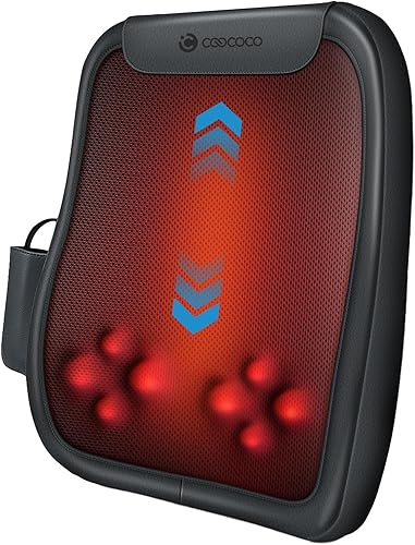CooCoCo Masajeador de espalda con calor, masaje Shiatsu de espalda baja con rodamiento hacia arriba y hacia abajo, masajeador elegible FSA HSA para