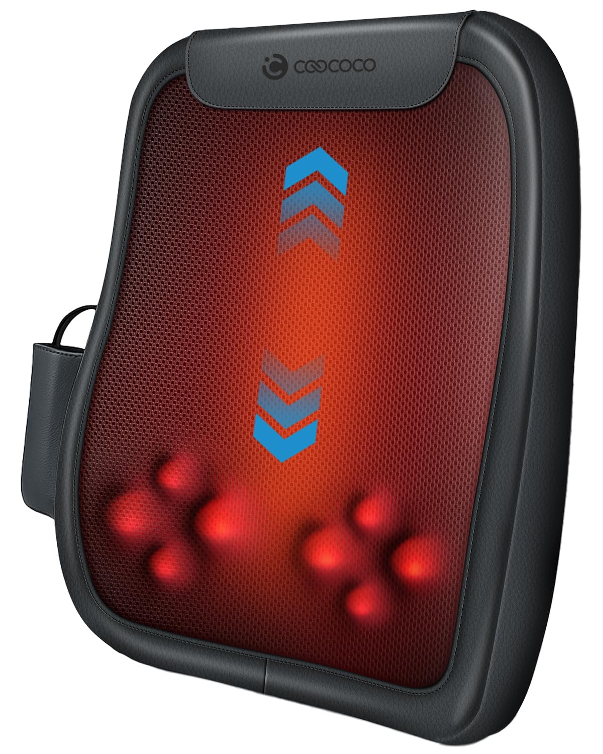 CooCoCo Shiatsu Back Massager for Pain Relief Deep Tissue, FSA Eligible, HSA Lower Back Massager with Heat, 4D Rolling Up and Down Back Massage, 2X