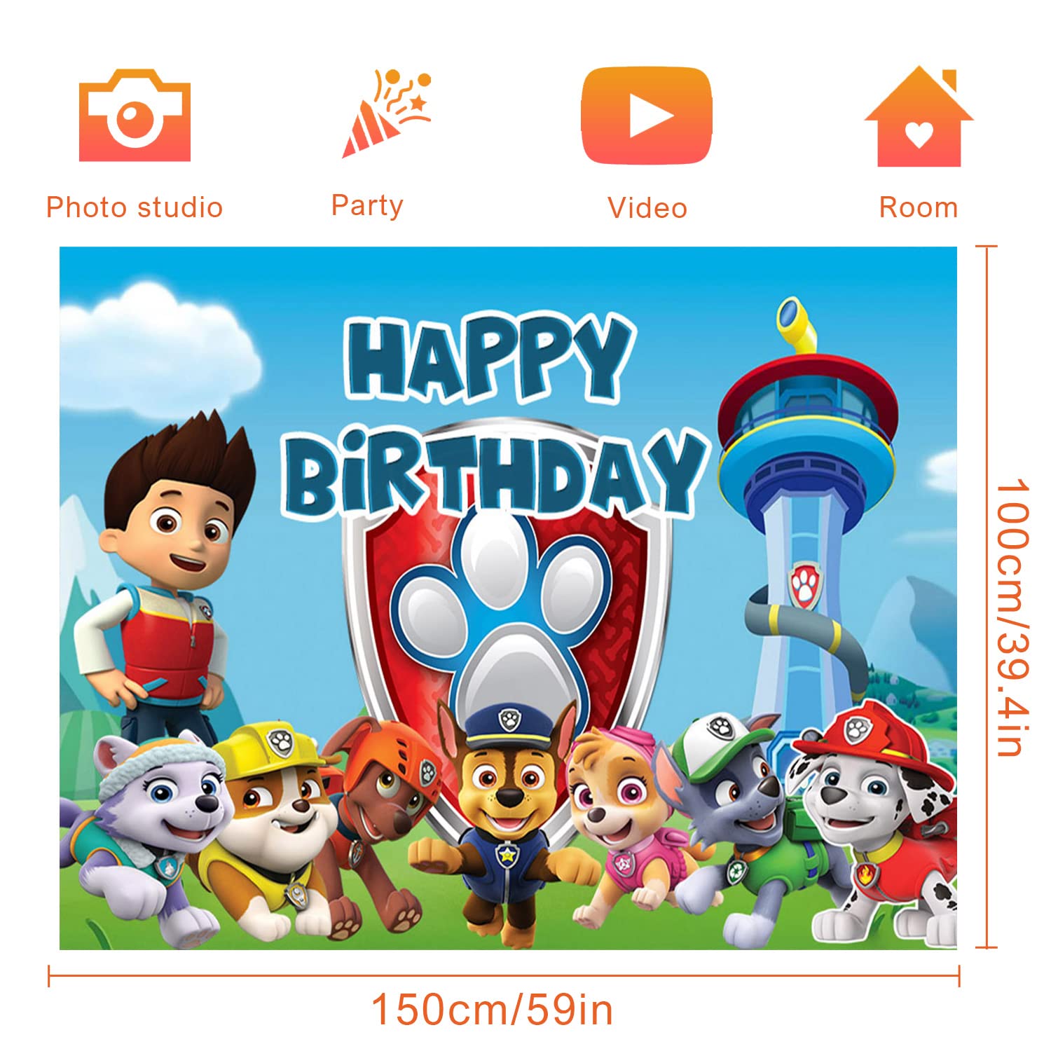 Sfondo Per Feste A Tema Fumetto - 150x100 Cm, Decorativo Per Compleanni E Fotografie - Foto 3