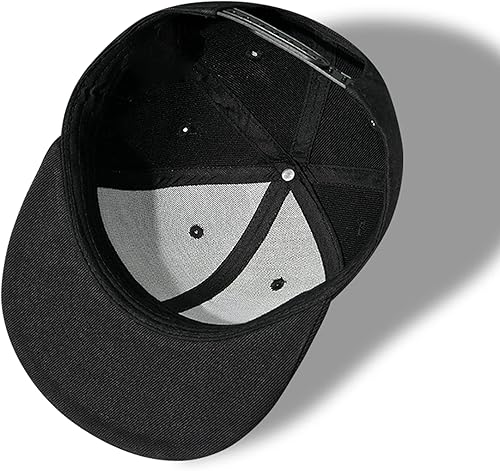 Miniatura 6 de Gorra de béisbol de calavera de terror para hombres y mujeres, color negro, ajustable, clásica, para adultos, gorra de béisbol plana