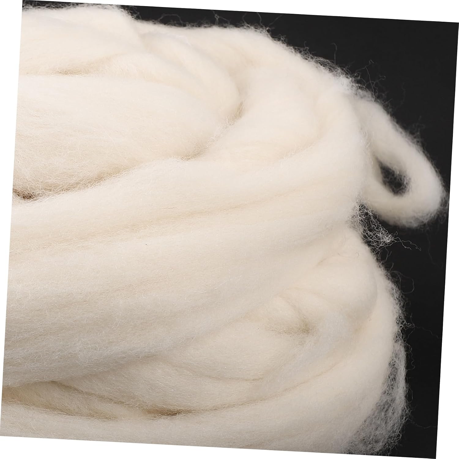 Wool Roving for Needle Felting 200g Soft White Fiber
