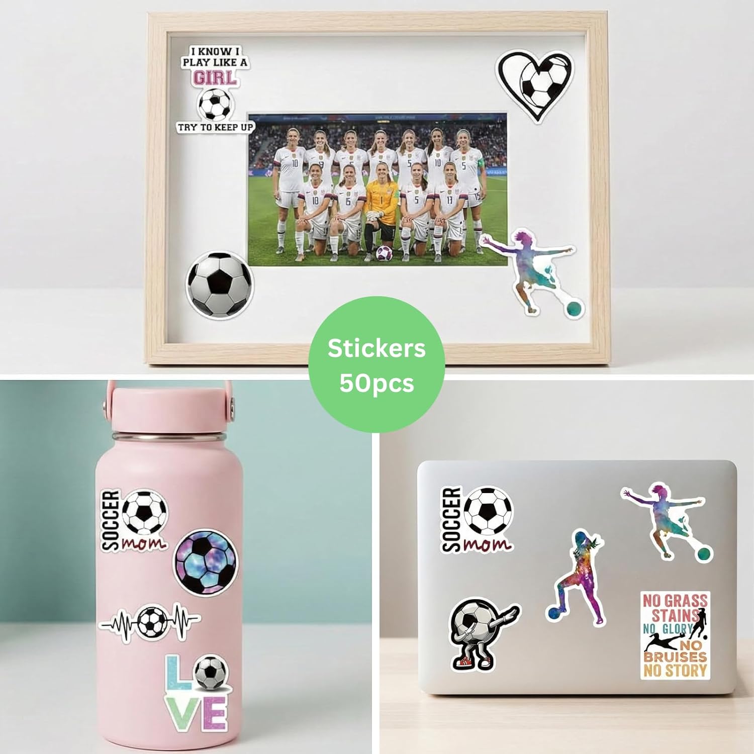 55 PCS Soccer Gifts, Gift for Girls Teen Girls, Makeup Bag with Chenille Letter Patch, Soccer Lover & Team Gifts, Gift for Daughter Granddaughter Friends Niece Her, Easter Basket Stuffers - Image 6